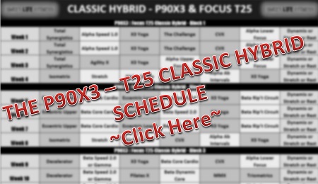 P90X3 T25 Hybrid Classic Schedule