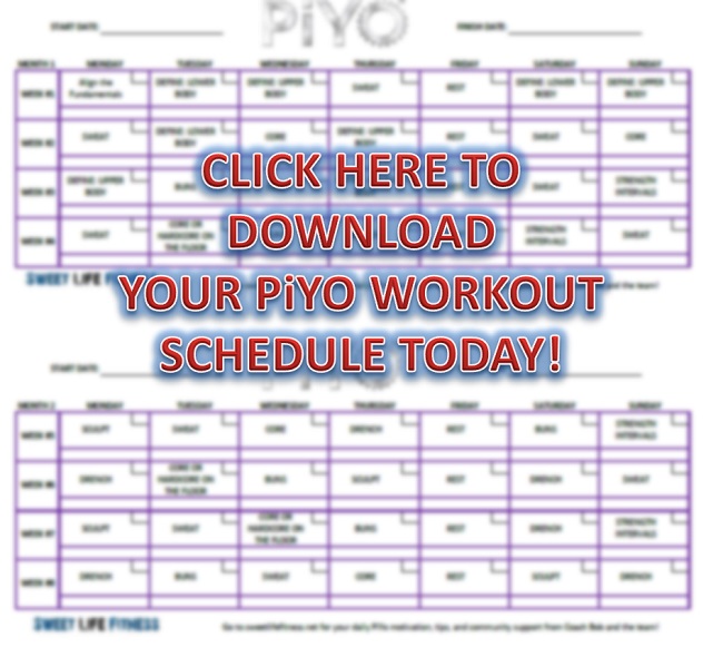 PiYo Workout Schedule