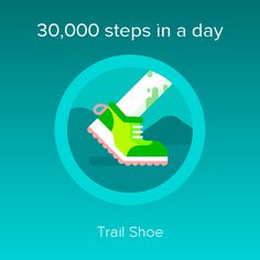 fitbit 30000 step challenge trail shoe badge