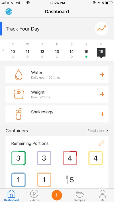 beachbody nutrition app